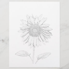 Página de cor - Girassol