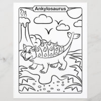 Página de Corante do Dinossauro - Ankylosaurus