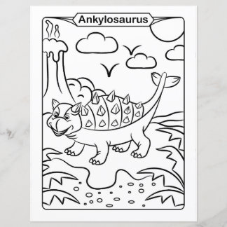 Página de Corante do Dinossauro - Ankylosaurus