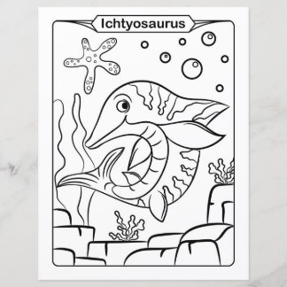 Página de Corante do Dinossauro - Ichtyossauro