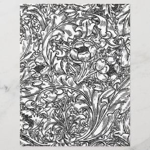 Página de cores para adultos - William Morris Flor