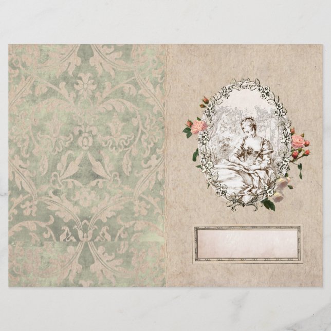 Página de Diário do Nameplate Rosa da garota franc (Frente)