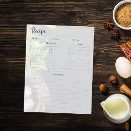 Página de inserção de livro de receitas