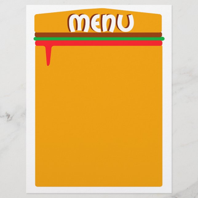 página de menu hamburger (Frente)