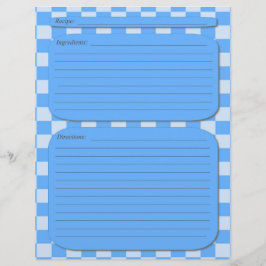 Página de receita azul com verificação