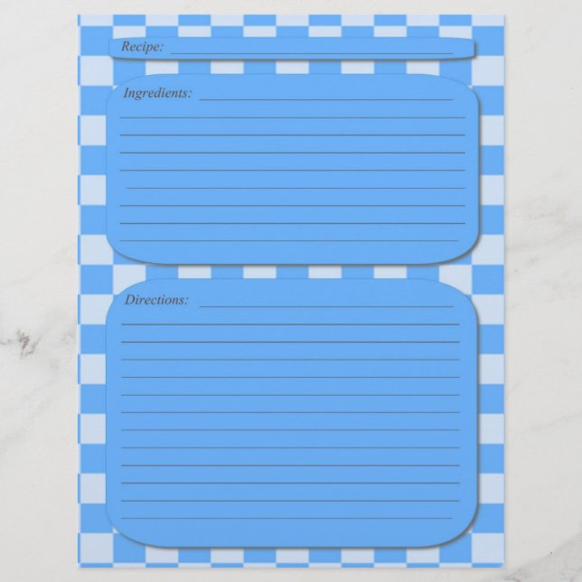 Página de receita azul com verificação (Frente)