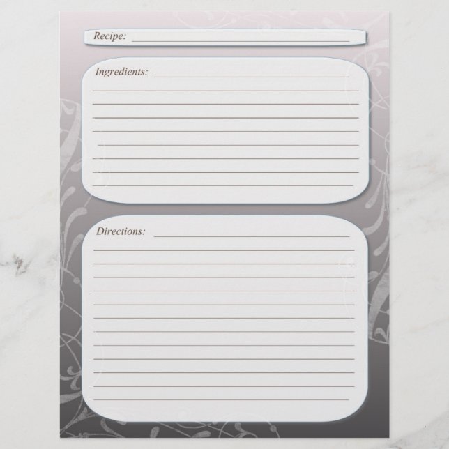 Página de receita de espiral de classe de perda de (Frente)