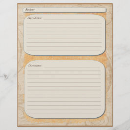 Página de receita de perda de laranja marrom elega