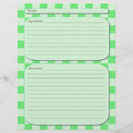 Página de receitas com verificação de luz verde