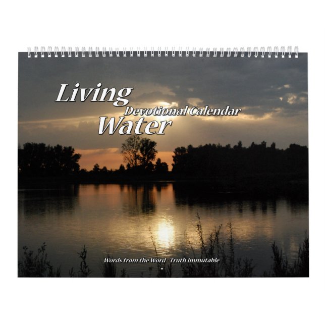 Página devocional do calendário dois da água viva (Capa)