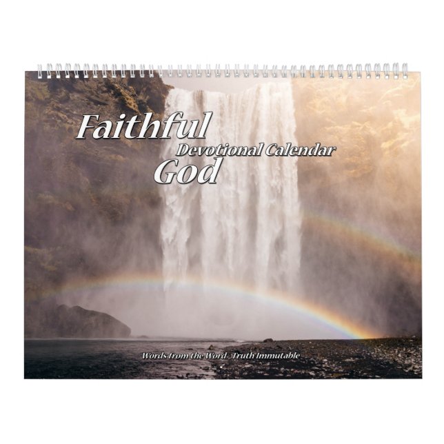 Página devocional do calendário dois do deus fiel (Capa)