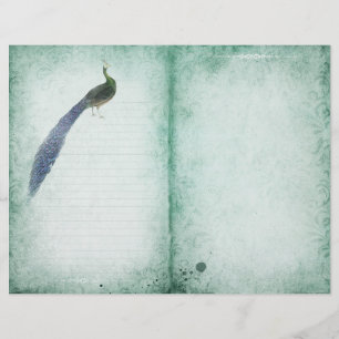 Página Diário de Peacock do Vintage