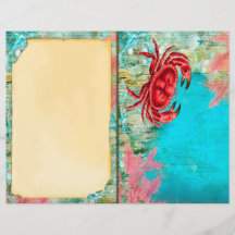 Página Diário do Caranguejo do Oceano Vintage