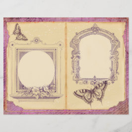 Página Diário Floral da Paixão Roxa Vintage