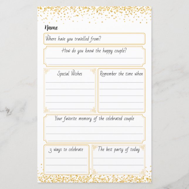 Página do Livro de Convidados do 50.º Aniversário  (Frente)