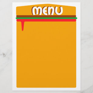 página do menu do Hamburger