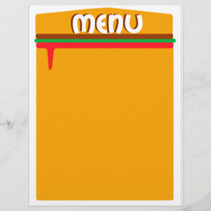 página do menu do Hamburger