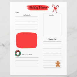 Página do planejador de férias de Natal   