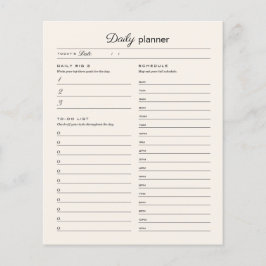 Página do planejador diário