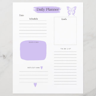 Página do planejador diário lista de tarefas Mauve