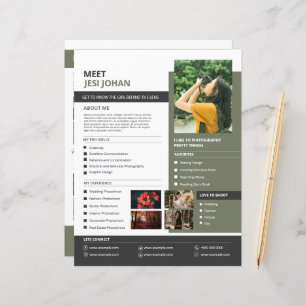 Página Fotógrafo Sobre Mim