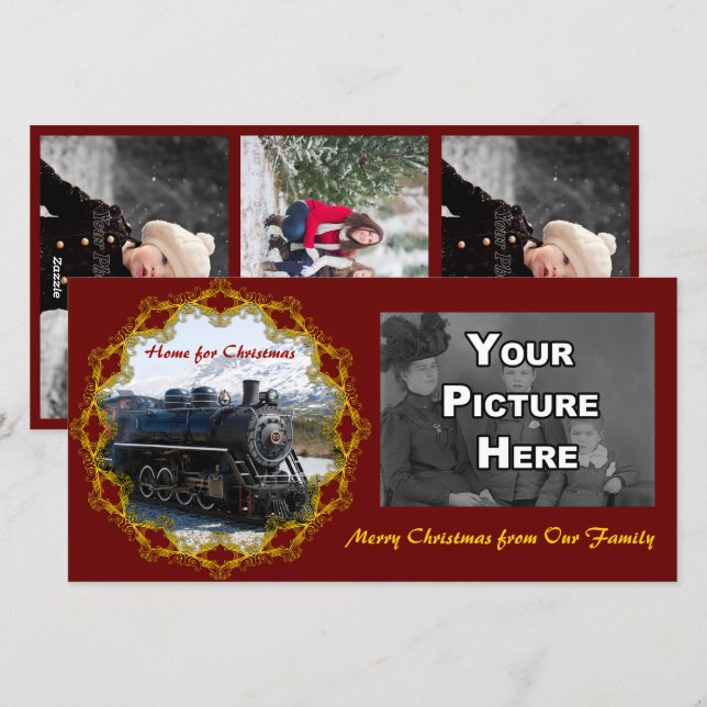 Página inicial no trem para Cartões de foto de Nat (Frente/Verso)