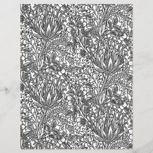 Página para Colorir Adulto - Art Nouveau Alcachofr
