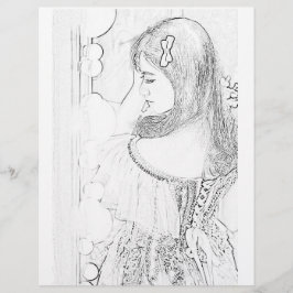 Página para colorir da noiva fofa