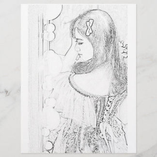 Página para colorir da noiva fofa