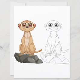 Página para colorir de esquilo de desenho animado 