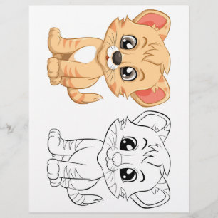 Página para colorir de tigre fofo
