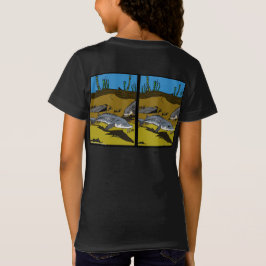 PÁGINA PARA COLORIR ESTURJÃO & ESCUDOS - camiseta 