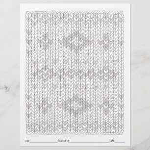 Página para Colorir Malha Fair Isle