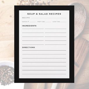Página Receber Sopa e salada Branco preto sim