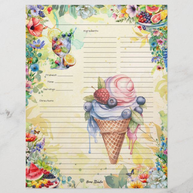 Página Receita do Cheio de Salada de fruta (Frente)