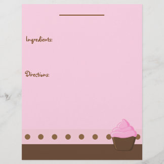 Página Receita do Cupcake Rosa