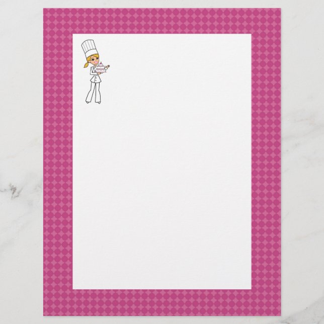 Página Receita Sem Linhas da Arte do Chef de Baker (Frente)