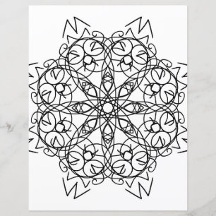 Página Tribal Snowflake Mandala