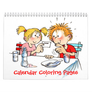 Páginas De Coloração De Calendário Personaliza