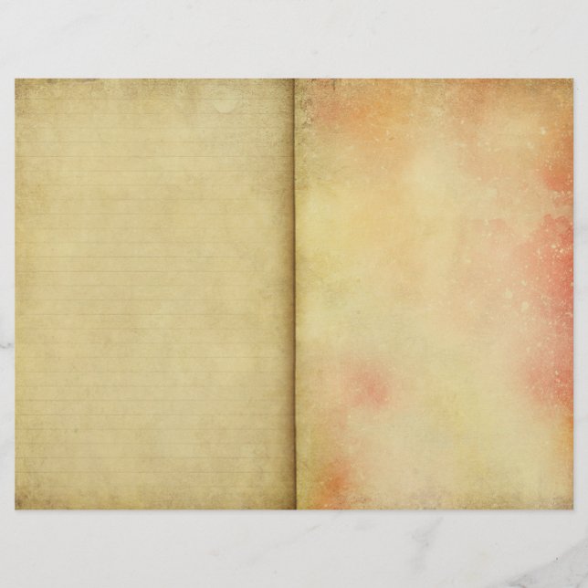 Páginas de Diário de Pergaminho e Cores d'Água (Frente)