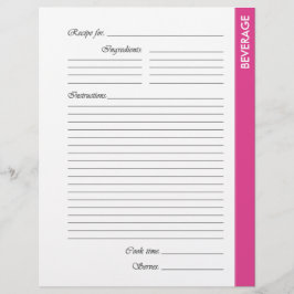 Páginas de recebimento lado-a-lado BEVERAGE cor-de