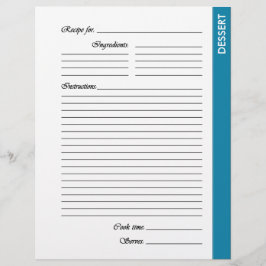 Páginas de Receita do DESSERT 2 Lado Azul