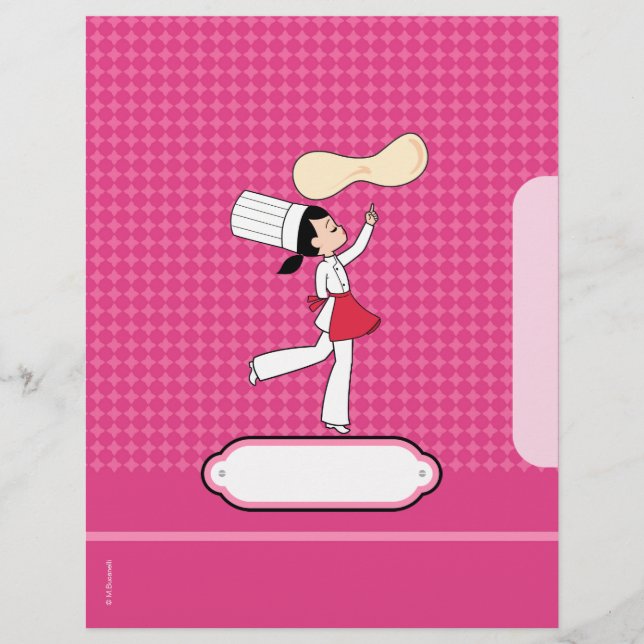 Páginas de Receita Personalizadas com Ilustração L (Frente)