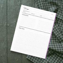 Páginas de Receita Vinculadas Modernas em formato 