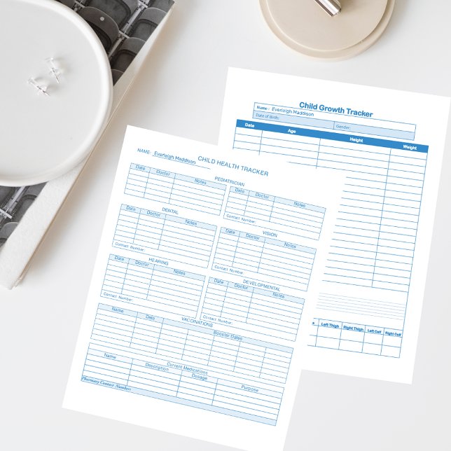 Páginas do Rastreador de Saúde e Crescimento do Be (Criador carregado)