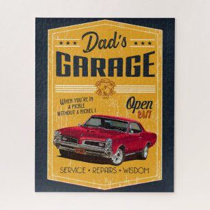 Pai 1967 Muscle Car Garage Quebra-cabeça