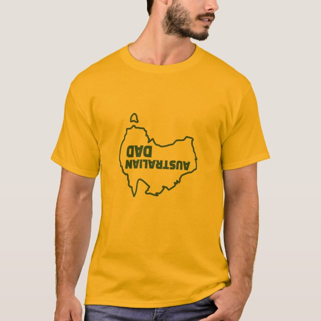 Pai australiano - uma camisa engraçada para o pai (Frente)