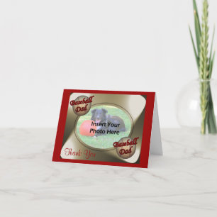 Pai Baseball Obrigado Cartão com fotos