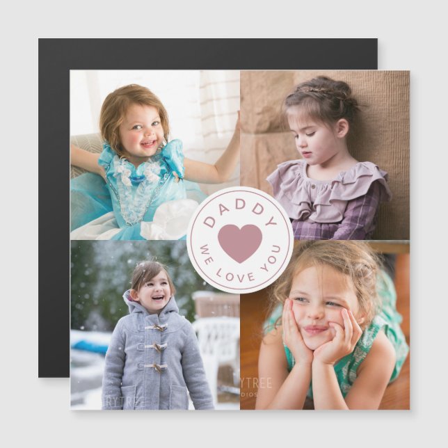 Pai Bonito Que Te Amo Foto Coração (Frente/Verso)