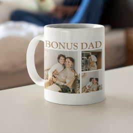 Pai Bonus Moderno | Caneca de Café com Colagem de 